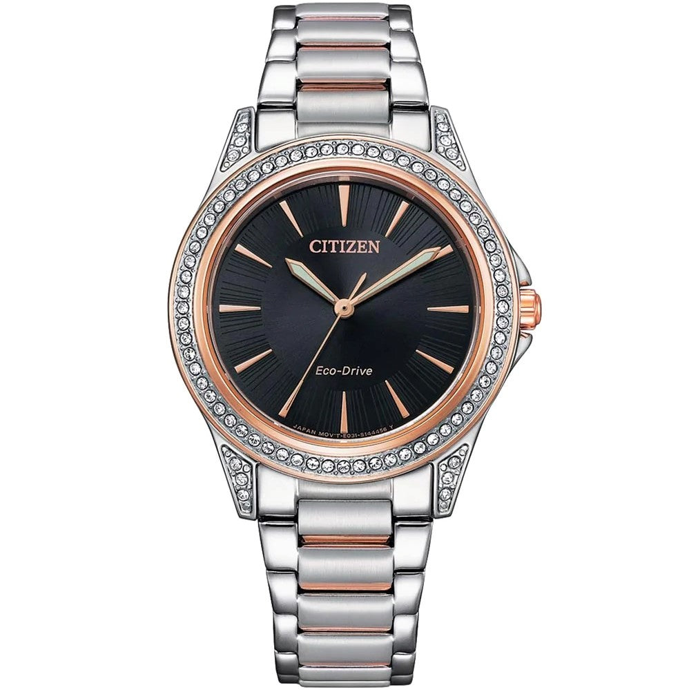 Citizen eco drive ladies rose gold hot sale