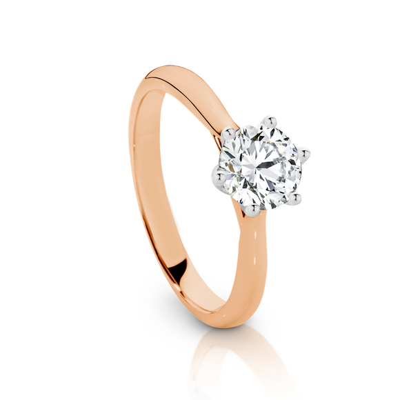 Rose Gold half carat Solitaire engagement ring