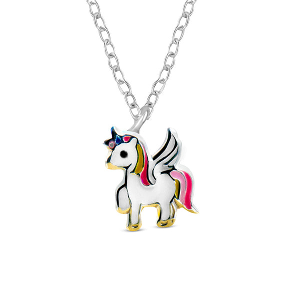 Sterling Silver Unicorn Pendant on Chain