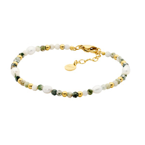 Ellani Tree Agate & Pearl Bracelet