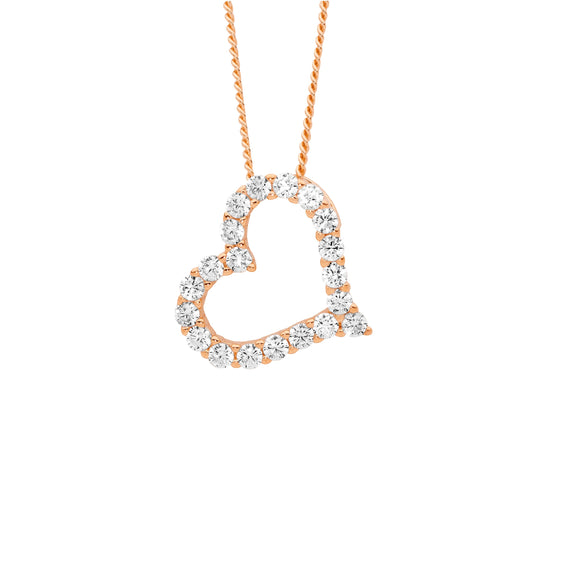 Ellani Rose Open Heart Pendant