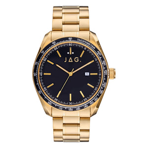 JAG 'Lonsdale' Gents Gold Watch with Black Dial