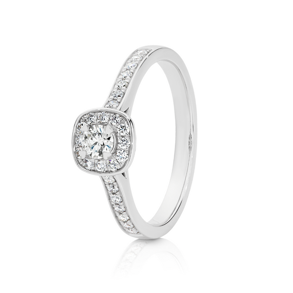 Passion8 Cushion Shaped Diamond Halo Ring