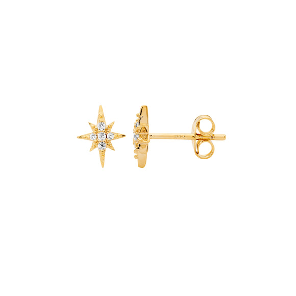 Ellani Gold Star Studs