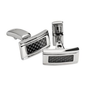 Rochet Mercury Carbon Fiber and Steel Cufflinks