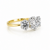 Celebrate your past, present and future together with this stunning trilogy ring. Over 2 carats of beautiful sparkling lab-grown diamonds. Total diamond weight 2.35ct.