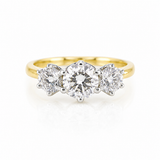 Celebrate your past, present and future together with this stunning trilogy ring. Over 2 carats of beautiful sparkling lab-grown diamonds. Total diamond weight 2.35ct.