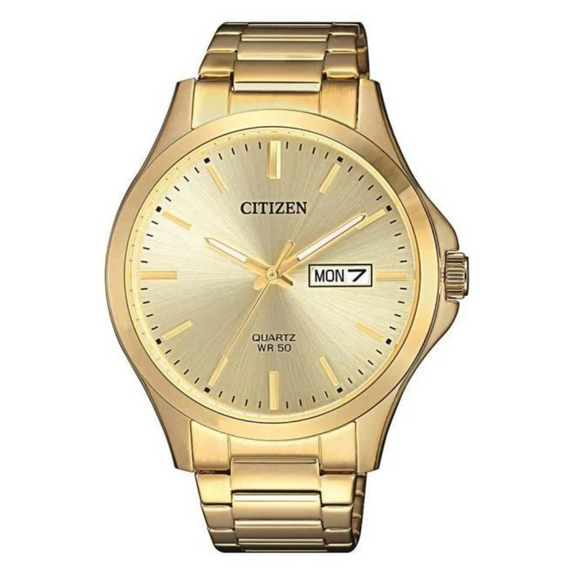 BF2003-84P Citizen Gents Gold Watch with Day & Date