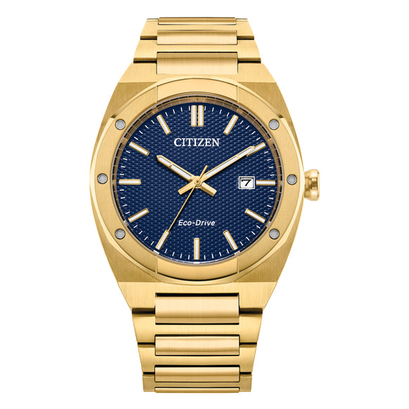BM7662-59L Citizen Eco-Drive Gents Gold Retro Style Watch