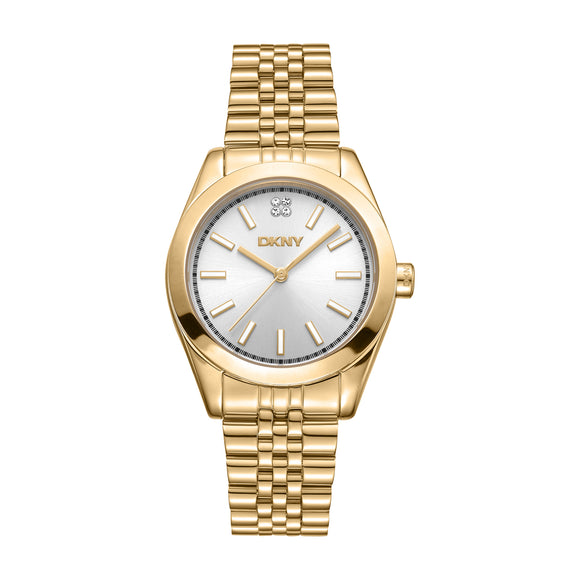 'Everyday Nolita Midi' DKNY watch. Colour gold. 2yr warranty and free delivery within NZ.
