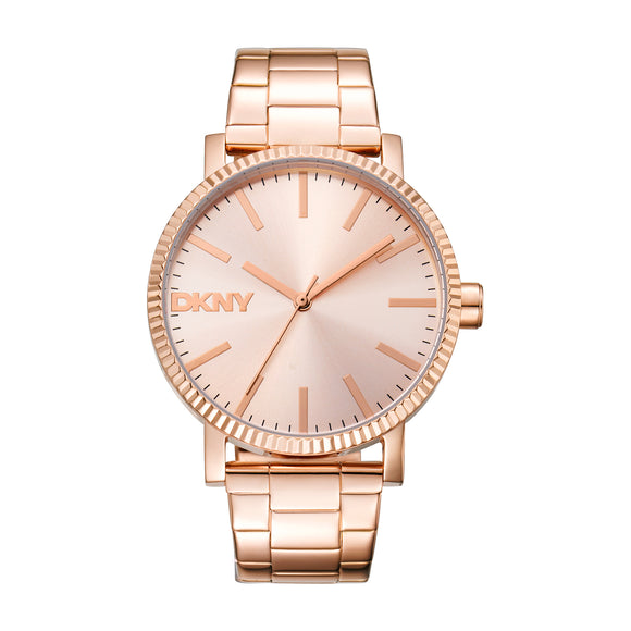 Urban Soho Maxi' DKNY watch. 2yr warranty and free delivery within NZ. Colour rose gold. Maxi size.