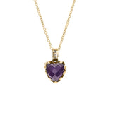 Stolen GC Gold Plated Amethyst Love Claw Necklace