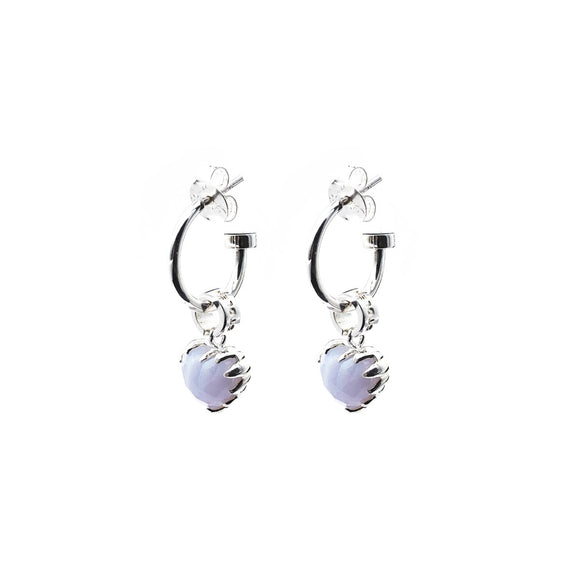JWL20245BL Stolen Girlfriends Club Blue Lace Agate Love Anchor Earrings