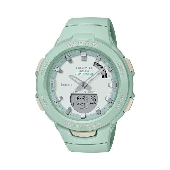 Baby-G Sage Green Duo with Step Tracker