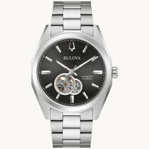 Bulova Gents Automatic Watch Steel with Black Dial