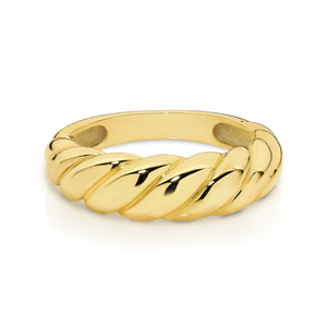 9ct Yellow Gold Twisted Dome Ring