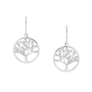 Ellani Silver Tree of Life Earrings