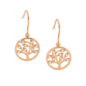 Ellani Rose Tree of Life Earrings