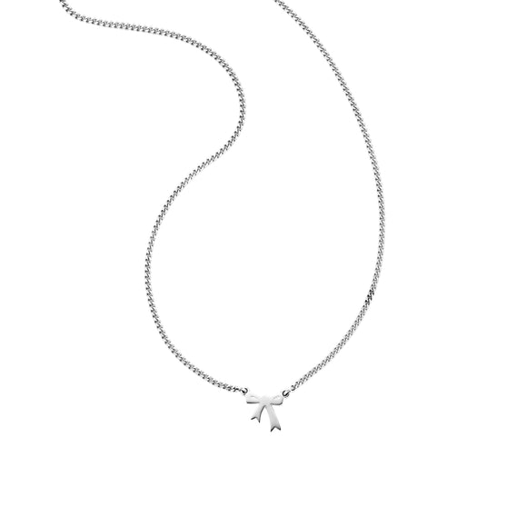 Karen Walker Mini Bow Necklace Silver