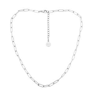 Ellani Steel Paperclip Chain Necklace