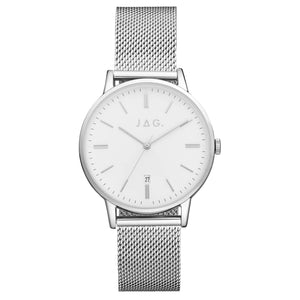 JAG 'Lawrence' Ladies Silver Mesh Strap Watch
