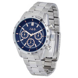 JAG Alain Silver Watch with Navy and Rose Dial