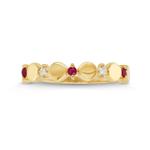 Ruby & Diamond Band Ring