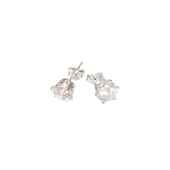Sterling Silver CZ Stud Earrings