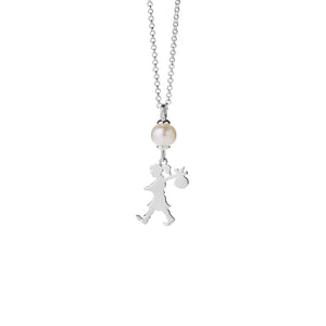 Karen Walker The Girl & The Pearl Necklace Silver