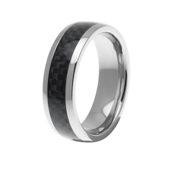 Rochet Men's Ring 'Hybrid' Steel & Carbon Fibre