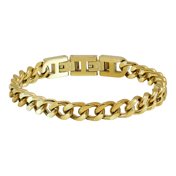 Rochet Men's Gold Plated Steel Curb Bracelet