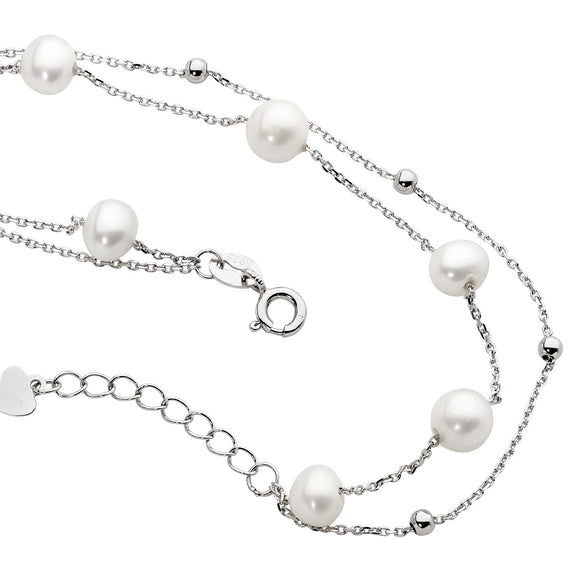Ellani Silver & Pearl Bracelet